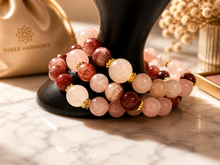 Load image into Gallery viewer, Blush Harmony Gemstone Bracelet Set